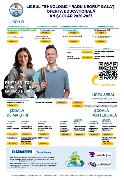 Oferta educaţională 2026-2027 Oferta educaţională 2026-2027